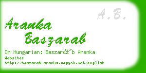 aranka baszarab business card